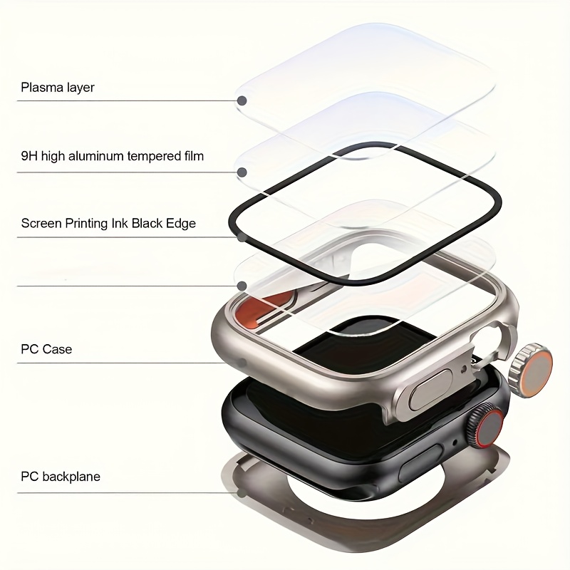 for Apple Watch Series 9/8/7/6/5/4/Series SE 2 45mm 41mm 44mm Screen Protector Case, [ Looks Like Ultra Protector Case ] Front and Rear Cover Protector Case for iWatch 45mm (Titanium for iWatch 45mm), Smartwatch Protection, Screen Guard, Minimalist Case, Sleek Design, Durable Case, Premium Material, Protective Cover, Smartwatch Accessory, Active Lifestyle, Tech Enthusiasts, Outdoor Activities, Highquality Protection, Titanium Feature, Protector to Protect The Key Source Both The Frame