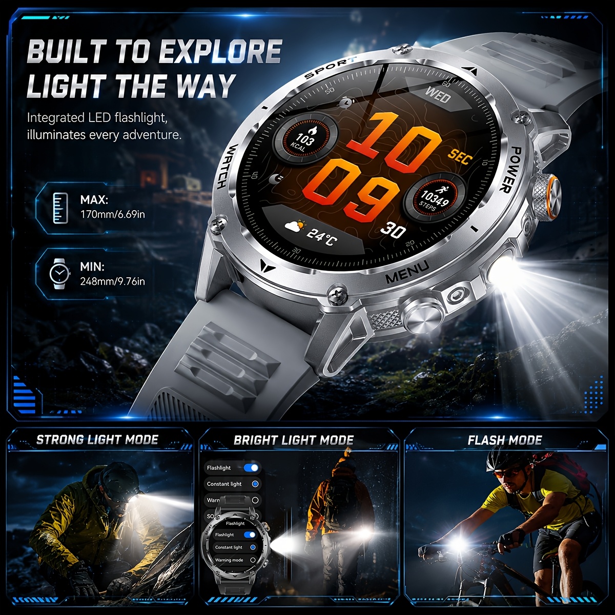 2026 Latest Model Men's Smartwatch with 1400mAh Battery