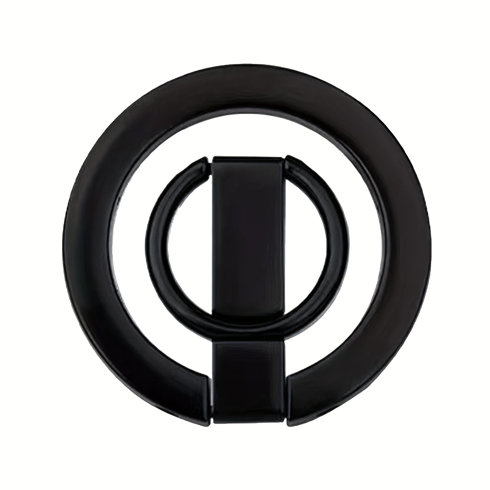 Image of Alloy Magnetic Foldable Phone Ring Holder, 360° Rotation Adjustable Desktop Stand, Configured With Magnetic Sheet Suitable For Iphone And Smartphones, Foldable Design, Easy To Carry