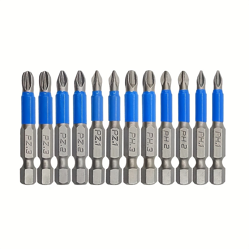 

12pcs Phillips Head Electric Air Head Electric Screwdriver Head Magnetic Head The Electric Phillips Head Screw Has A Magnetic Component