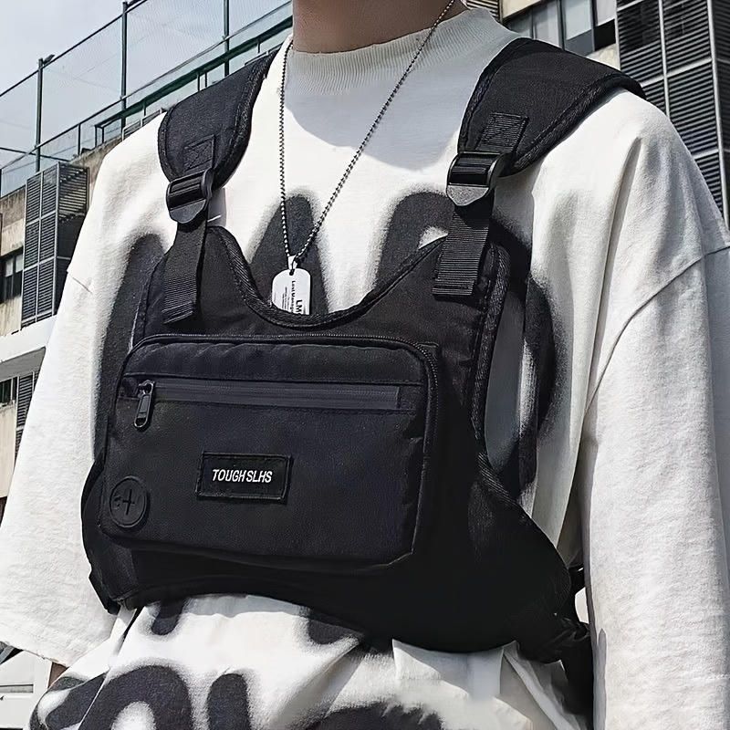 Waterproof Outdoor Functional Vest Fashion   Tooling Chest Bag Hip Hop Handsome Waistcoat Outerwear Portable Chest Bag Shop On Temu And start Saving Temu details 2