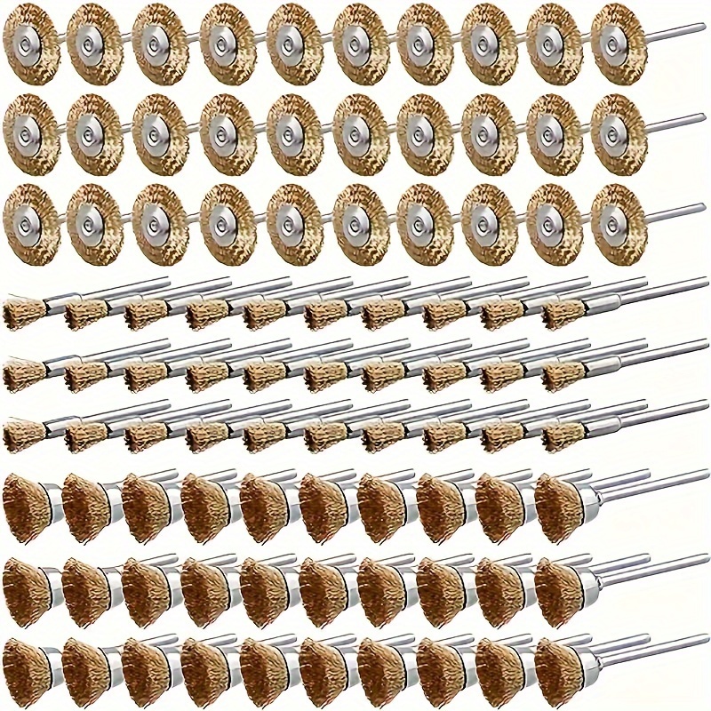 

15pcs Wire Brush Set For Polishing, Rust Removal & Deburring - , Easy-to-use Tool Kit With Steel And Copper