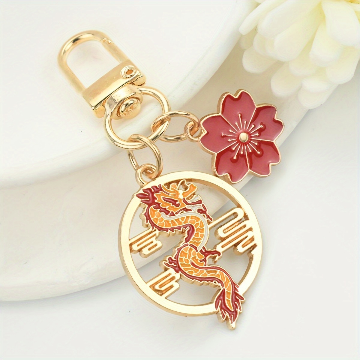 TEMU Exquisite Creative Hollow Dragon Key Chain That It Will Have Good Luck Everyday Accessories For Men And Women A Pendant For At A Holiday Party