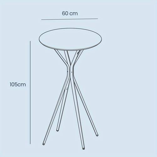modern round bar table with round top large 23 6 6 x 41 3 cocktail table for home bar kitchen island dining area wood metal frame easy assembly ink black matte saving design