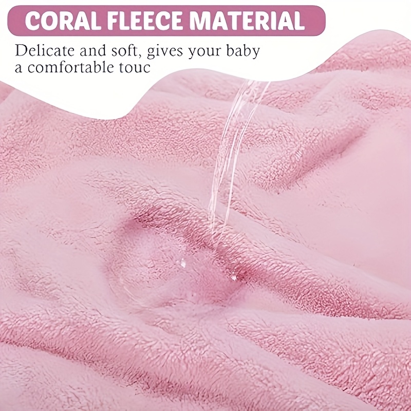 2pcs Super Absorbent Baby Bath Towels | Ultra-Fine Fiber Coral Fleece, Wearable, Embroidered, Comfortable & Durable, Ideal for 0-4 Years Boys and Girls, Perfect for Bath, Beach, Pool, Christmas, Thanksgiving, Day Gifts.
