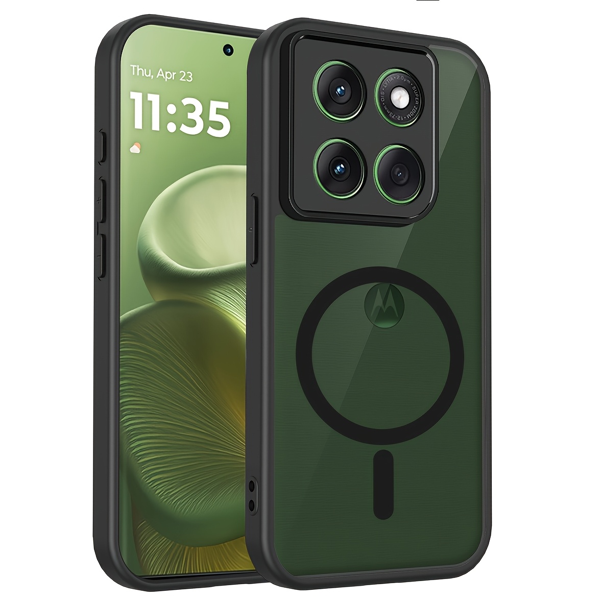 TEMU Phone Case - Matte End Magnetic Phone Case Suitable For Motorola G86, G86 Power, G67, G57, G56, Precise Lens Protection With A Fine Sanded Feel,