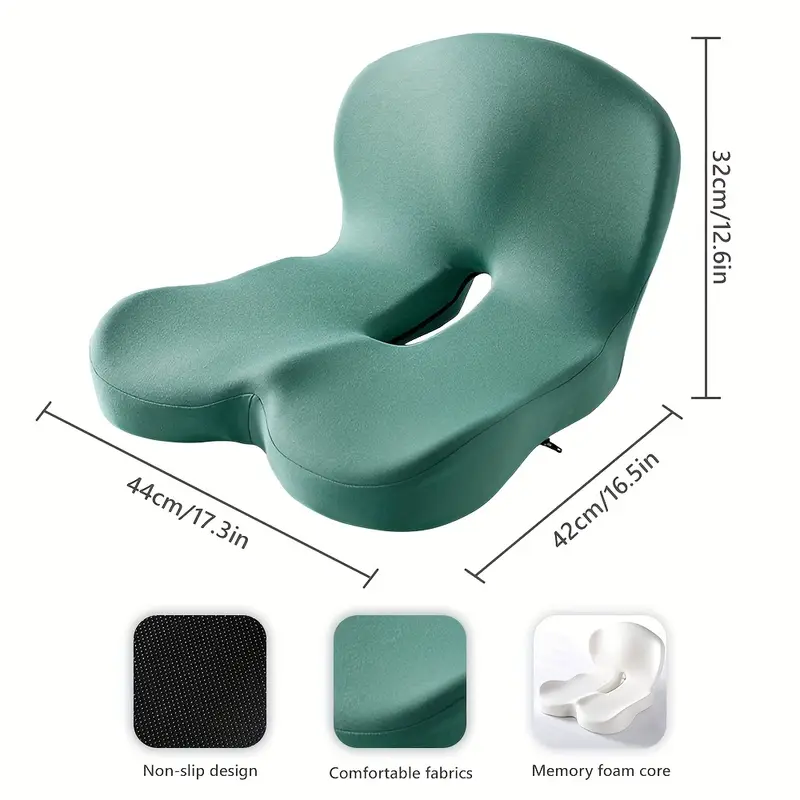 1pc ergonomic lumbar support cushion posture backrest pillow for office chair car seat gaming removable cover machine washable grey ideal gift for drivers contoured cushioning long sitting supportive seating durable polyester longhour sitters Product details 5