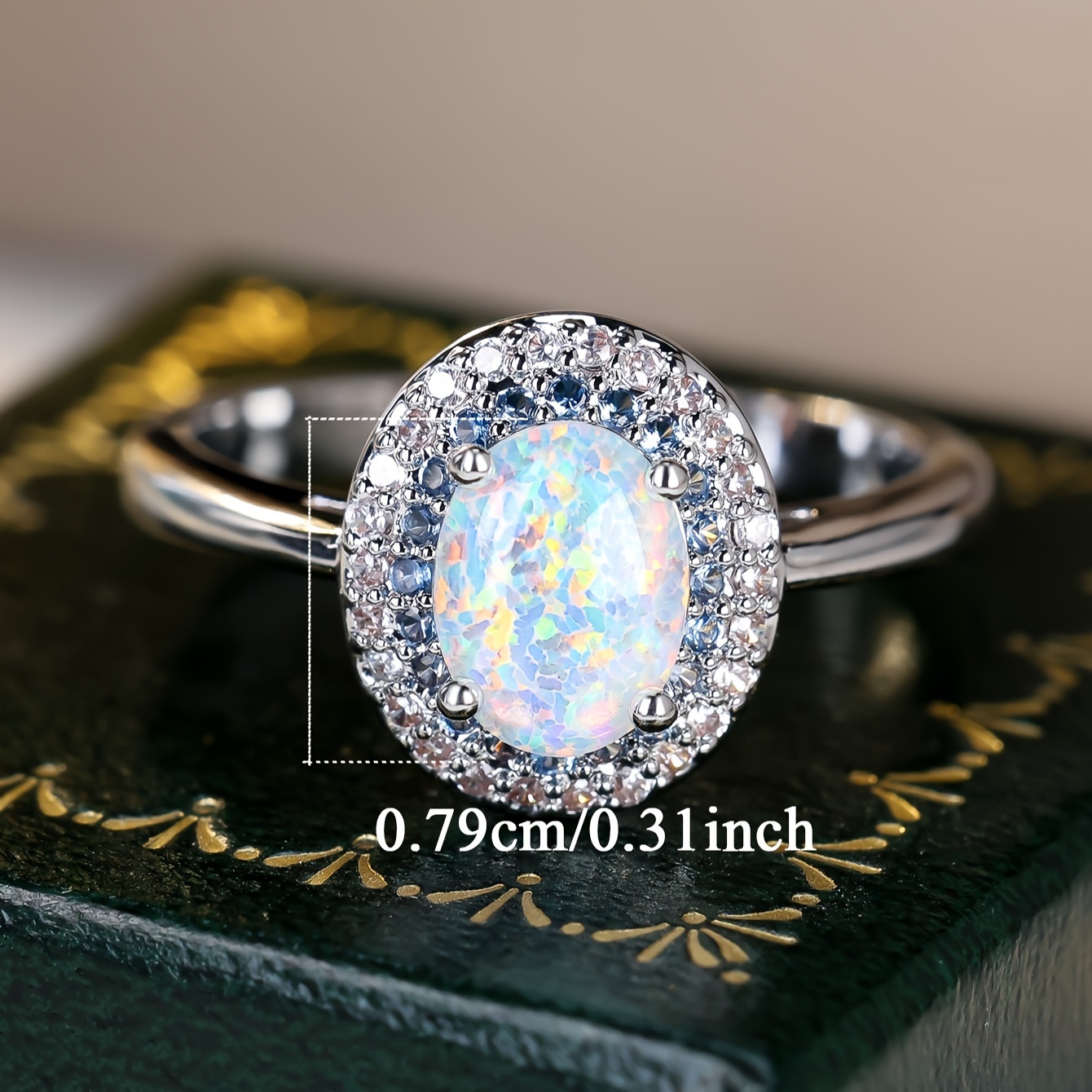 Boho Style Opal Stacking Ring Set for Her