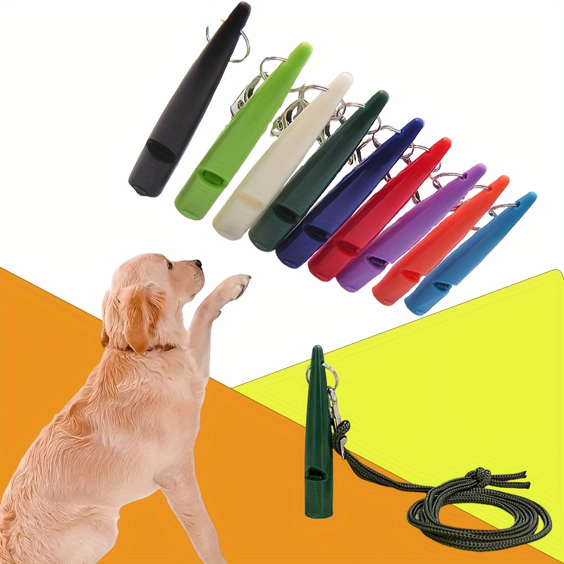 

1pc Dog Training Whistle - Stop Barking & Easy Pet Training - Durable Plastic Whistle With Keychain For Dogs - Compact & User-friendly Training & Behavior Aid Without Battery