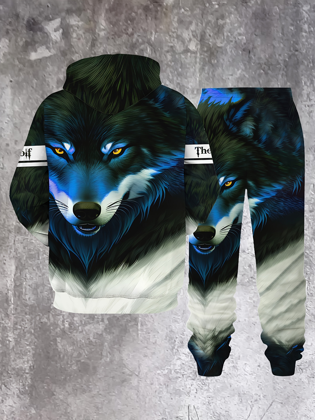 red dominant wolf pattern personality fashion comfortable - Temu