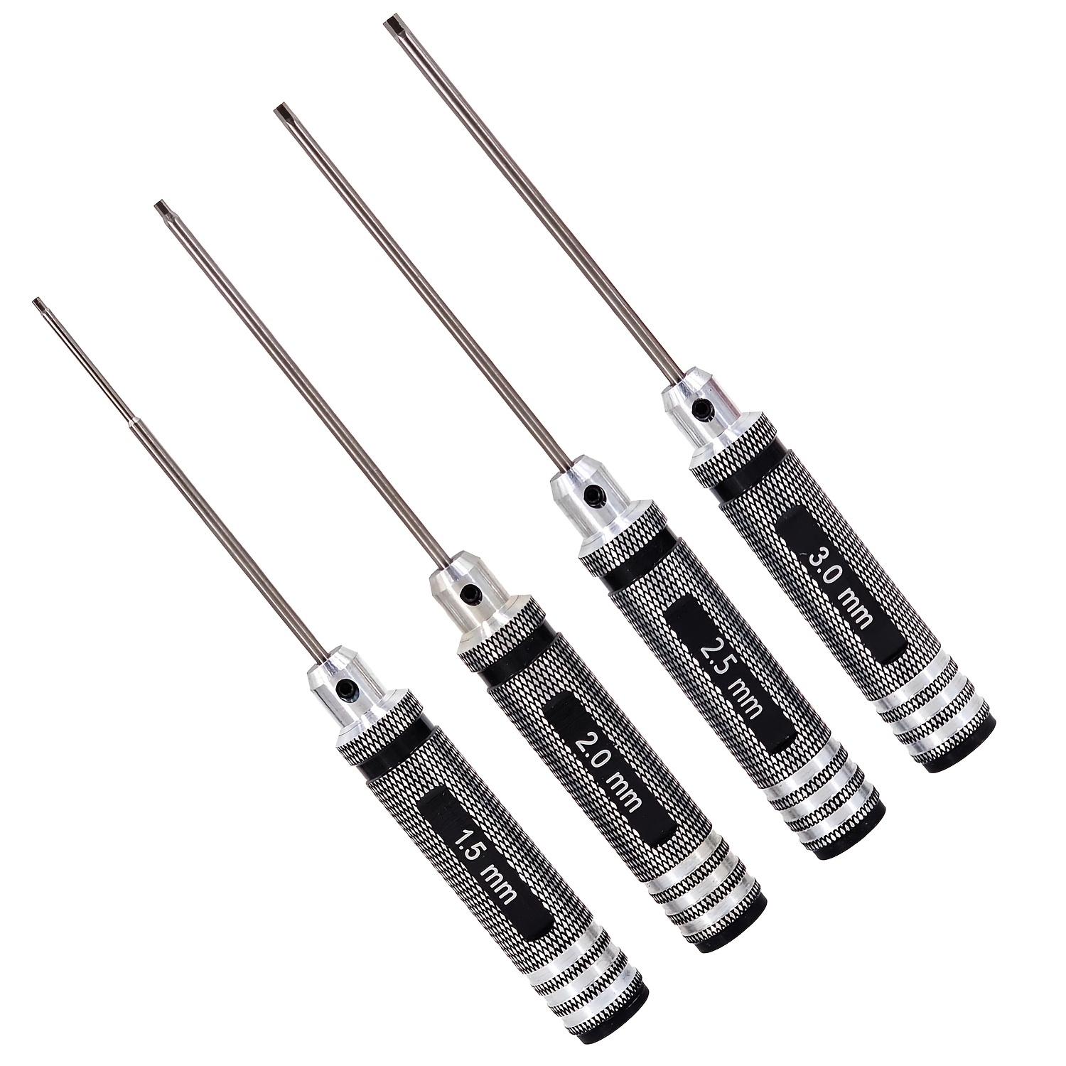 hex screwdriver set 1 5 2 0 2 5 3 0mm hex tips medium carbon steel aluminum alloy handle black   Product details 6