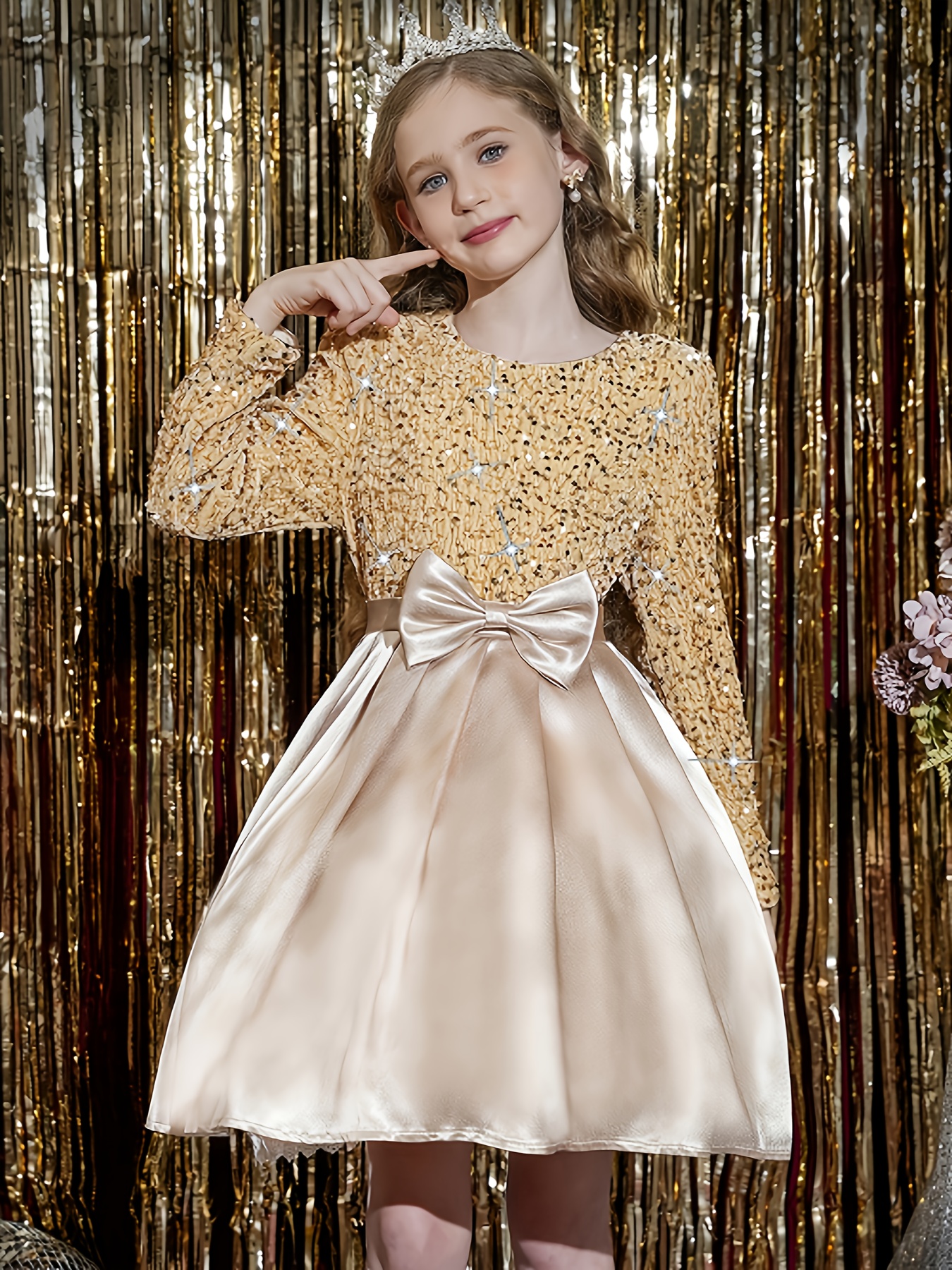 rose gold plus size dress Royal girl gown sky blue 8 years main image 0