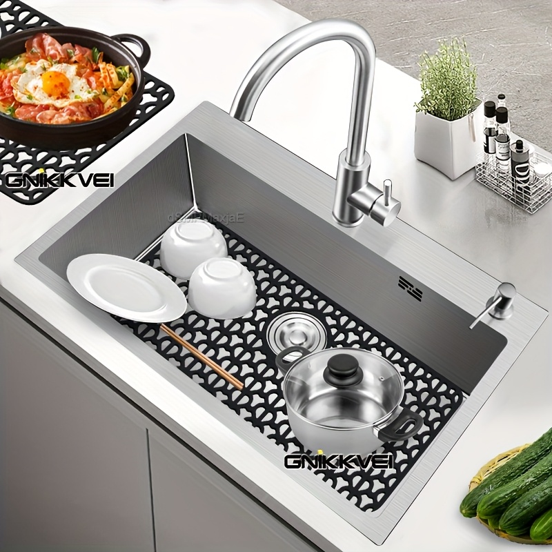 Kitchen Sink Splash Guard LONGFITE Sink Protector Mats Pcs