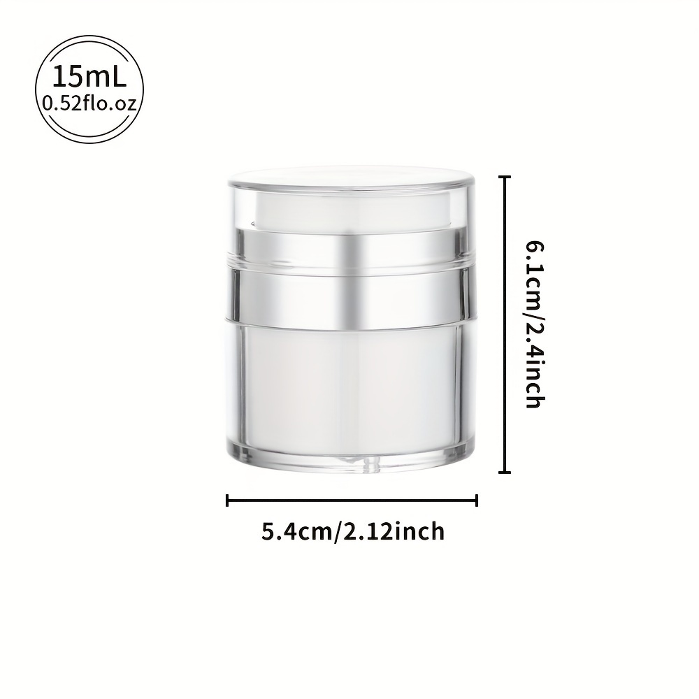 TEMU Yuemeimoment Stainless Steel & Plastic Refillable Containers, Vacuum Pump Press Dispenser For Lotions, Serums, Moisturizers - Hygienic Design -