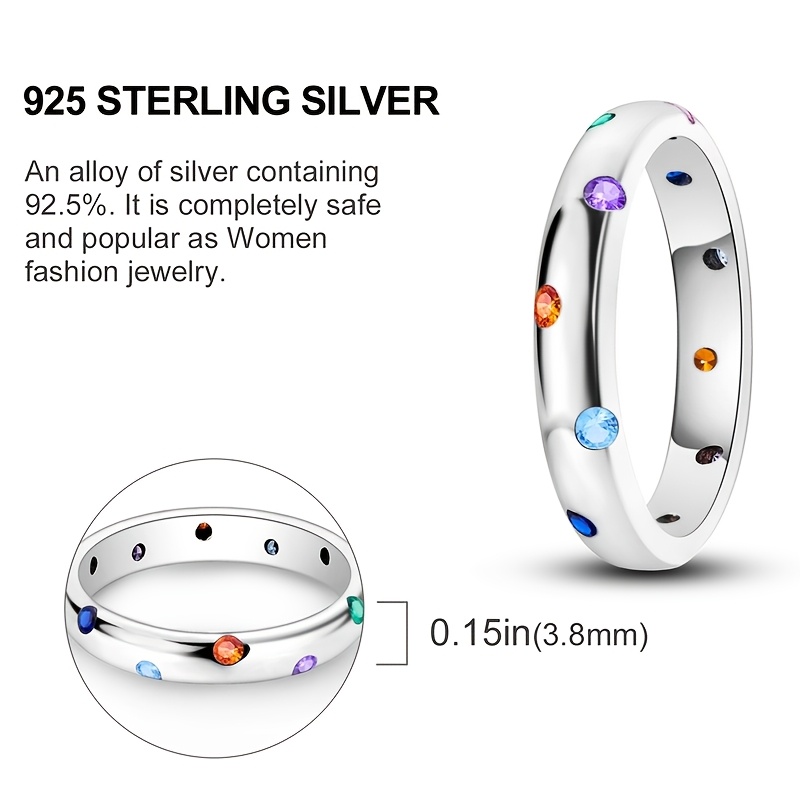 Women's S925 Silver Colored Bubble Ring