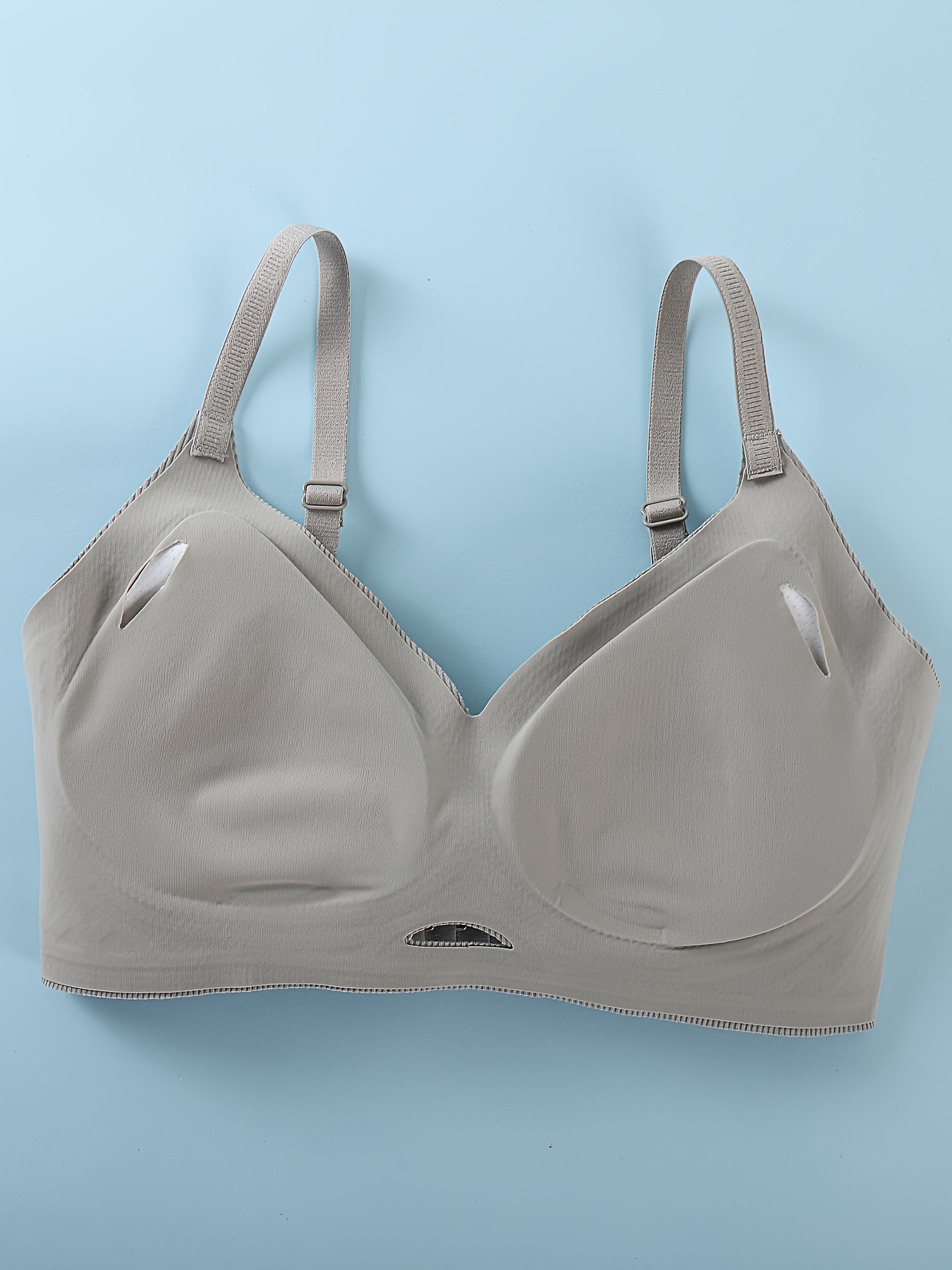 3pcs seamless wireless bras with removable pads breathable nylon blend adjustable straps elegant design in black beige light gray comfortable casual attire for women versatile lingerie minimalist bra cup bras details 2