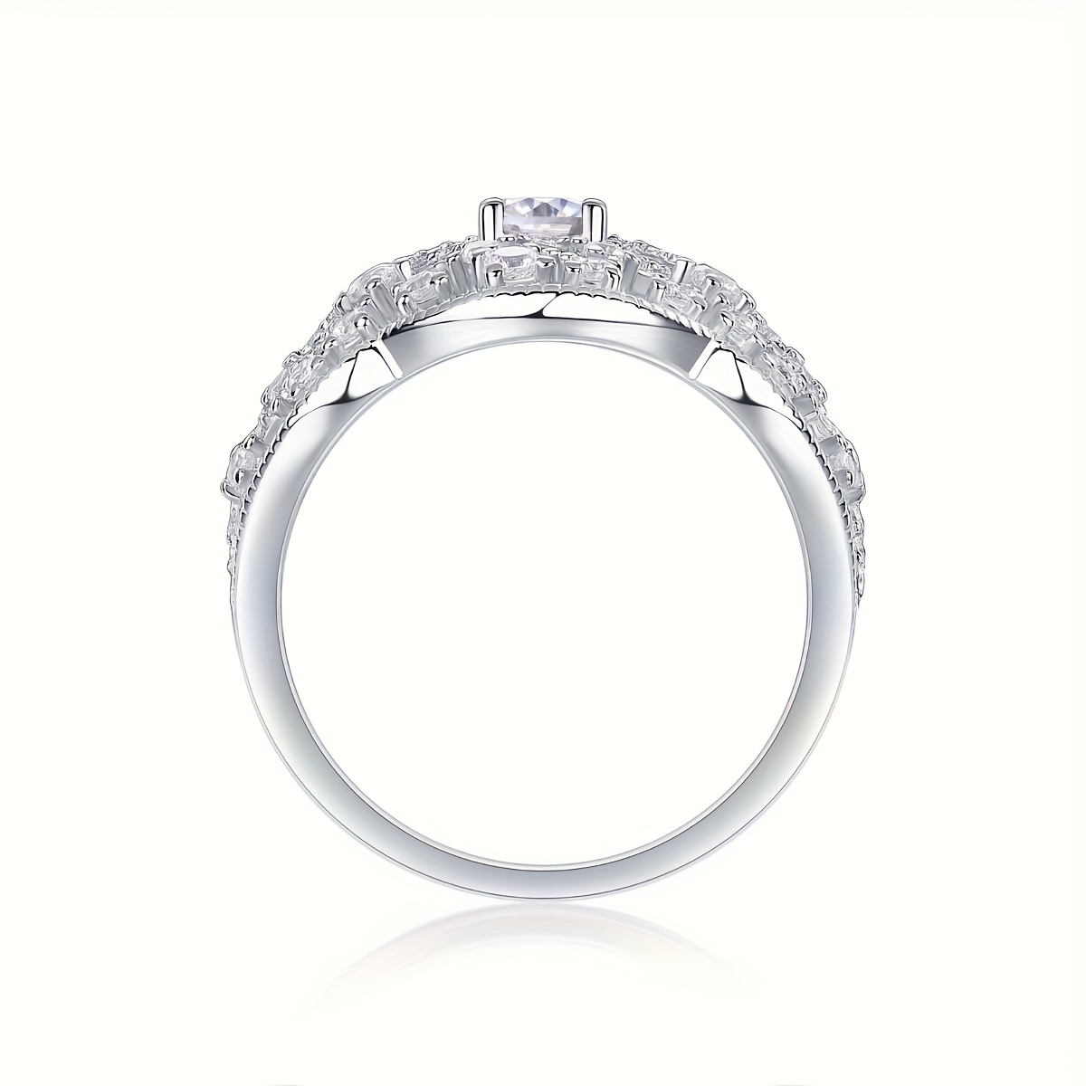 S925 Silver Vintage Floral Moissanite Ring — High-End Design