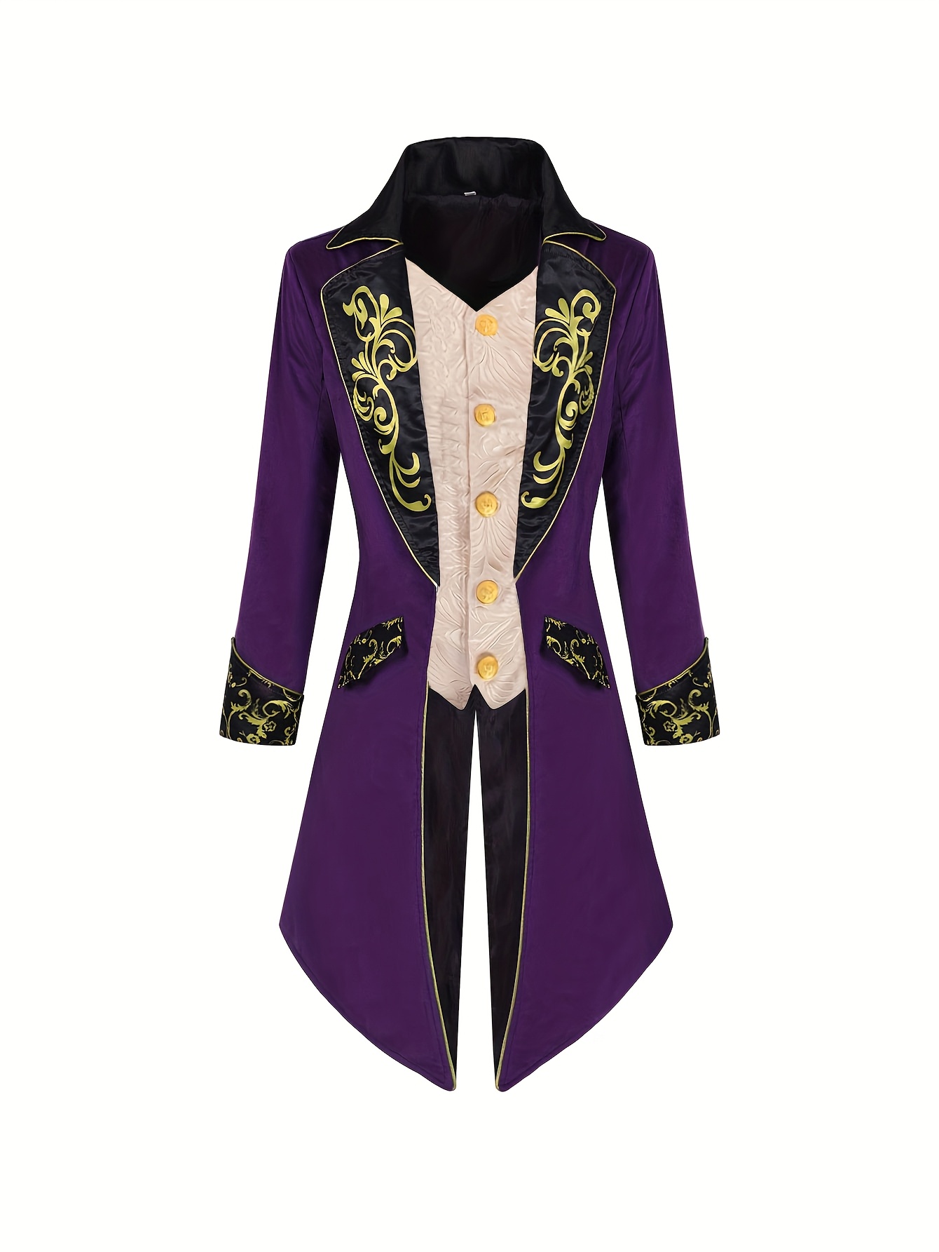 mens victorian steampunk formal coat red black gothic tuxedo