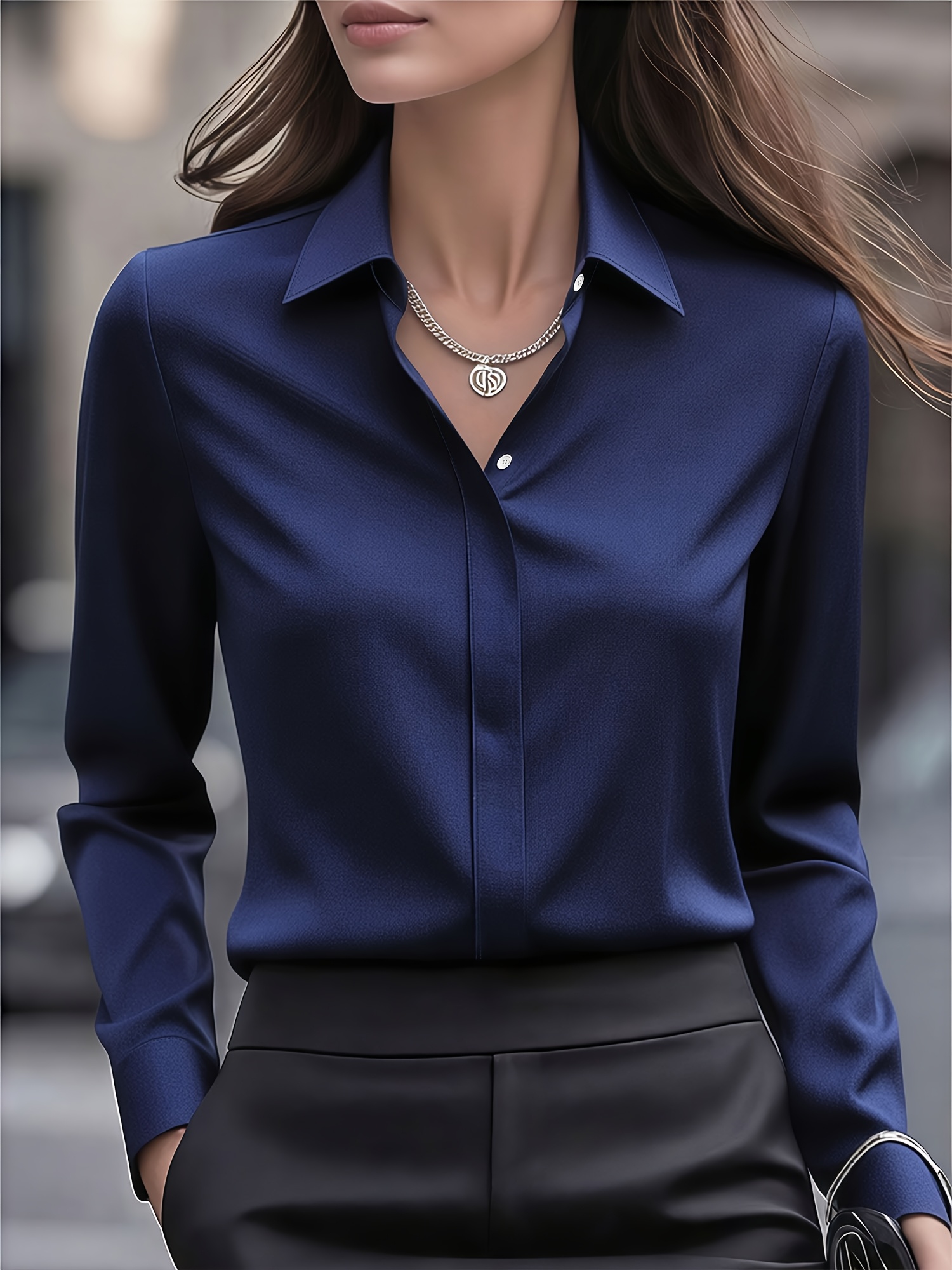 Nueva camiseta interior de manga larga para mujer de Oriente Medio, de moda y con diseño de viajera, con tapeta frontal de botones ocultos