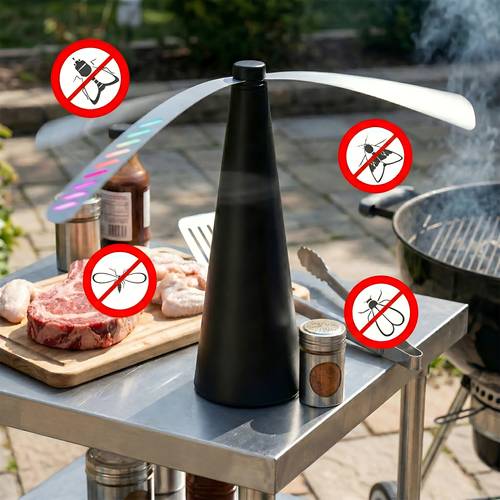 mosquito and fly repelling soft blade silent fan suitable for dining table kitchen and outdoor use tabletop fly repellent mini fan silent and safe with soft