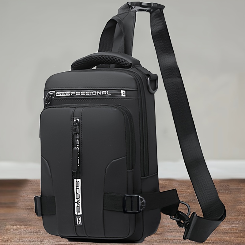 

Business Sling Backpack, Casual Sports Travel Crossbody Chest Bag, Adjustable Shoulder Strap, Multi-pocket Fanny Pack