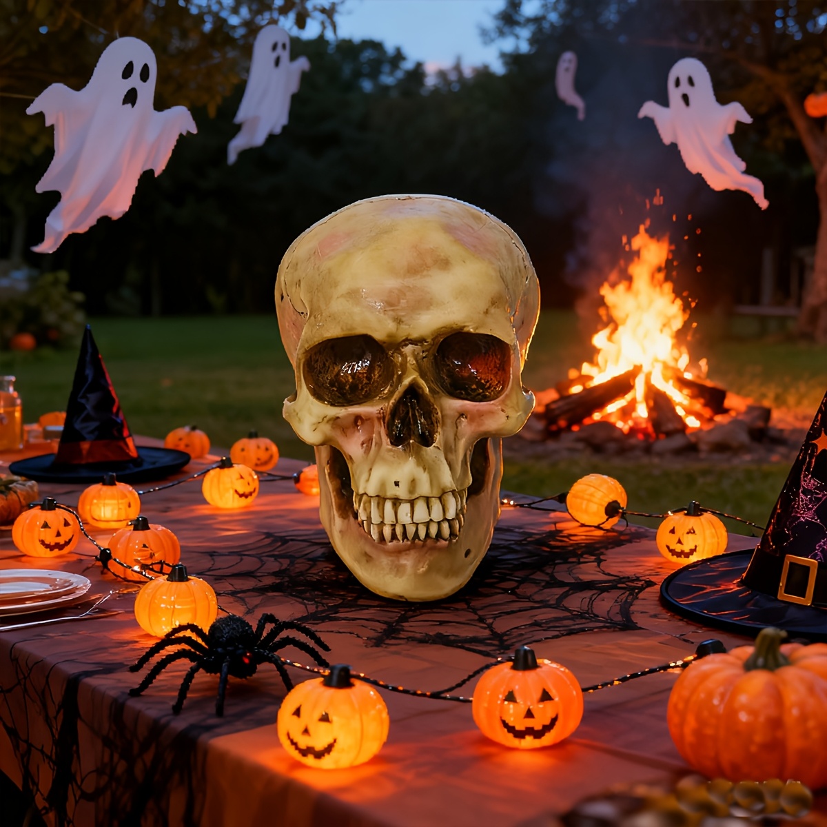 1pc realistic adult skull model halloween party decor gothic