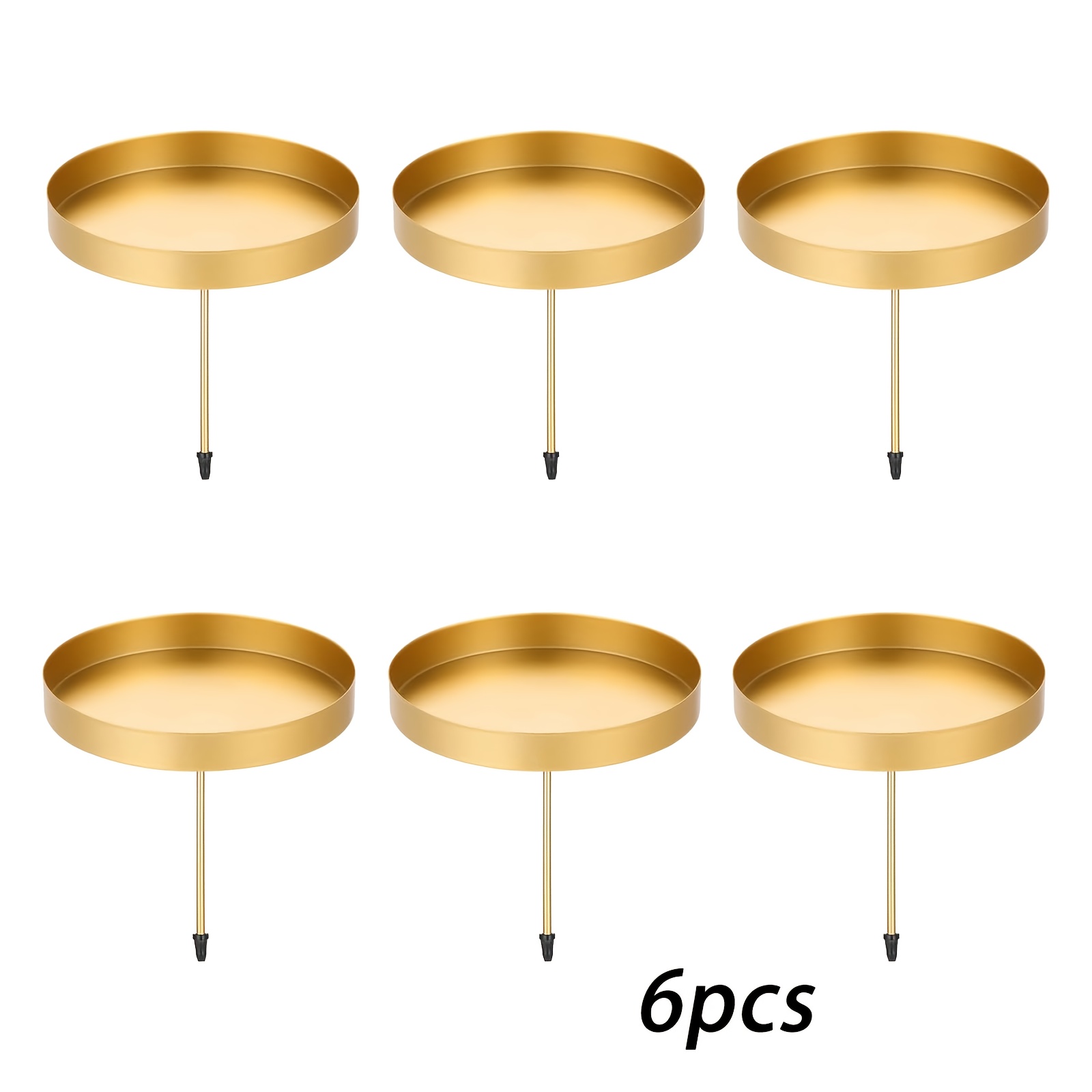 TEMU 6 Golden Metal Candle Holders, Advent Wreath Candle Holders, Christmas Decorative Candle Holders, Elegant Decorative Candle Holders Suitable For
