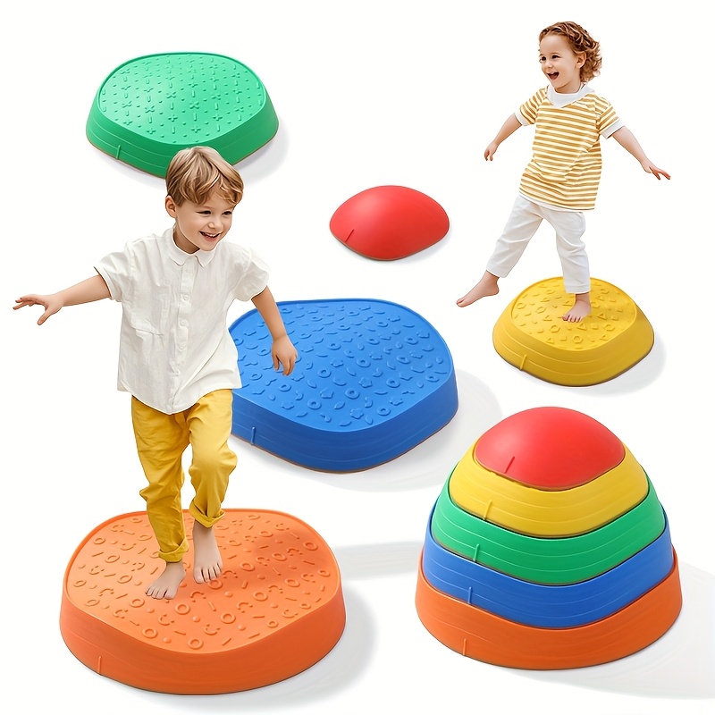 

Balance Stepping Stones For Kids, 5pcs Non-slip River Stones Obstacle Course And Outdoor Coordination Game Sensory Toys