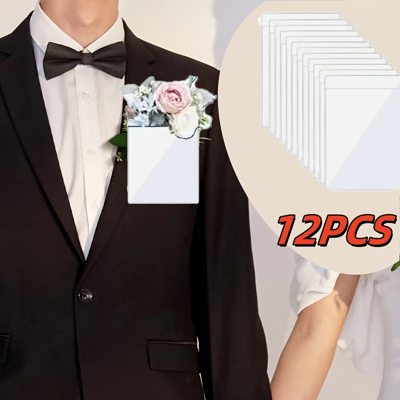 Lot De 6 Supports De Corsage Décoratifs 41mm - Broches En Fer Rose Doré Pour événements Et Mariages