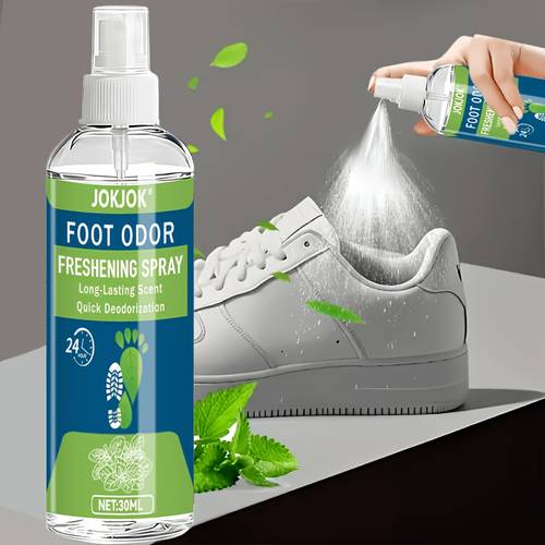langdurige ontgeurder en schoenontgeuringsspray - 30 milliliter, geschikt voor schoenreiniging, sportscholen, sport, sokken en schoenverzorging, frisse lucht en verzorgingssprays