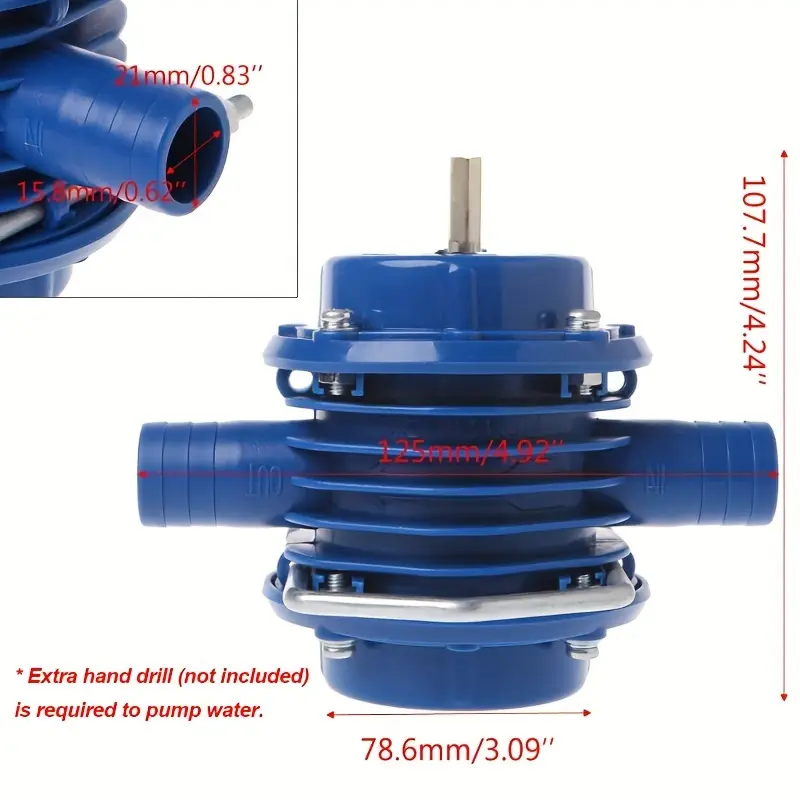 1pc heavy duty metal self priming hand electric drill water pump high pressure centrifugal pump for home garden and boat use extra drill not included details 1