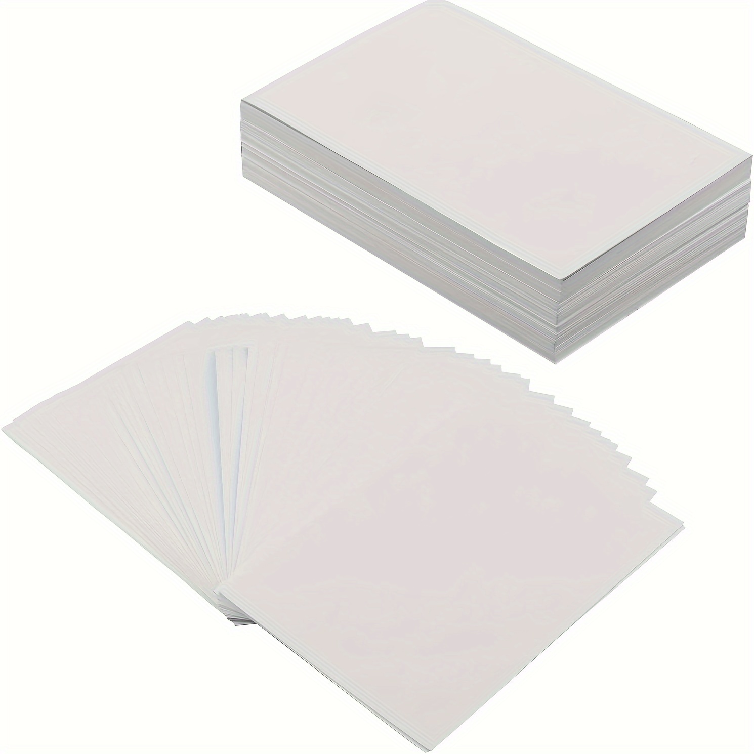 

50 Sheets White Blank Cardstock 4x6 In Thick Paper, 250gsm/90lb Flat Card Stock Printer Paper For Invitations, Postcards, Photo Paper, Diy Card Making