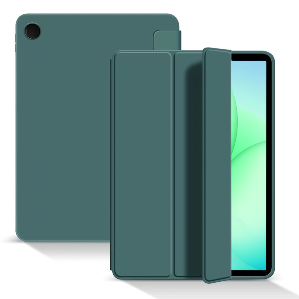 TEMU Klapptasche für Tablet für for Samsung Tab A11+/A11 Plus 2025 SM- SM-X236, dreifach faltbare Ständer-Smart-Cover mit Stifthalter weicher