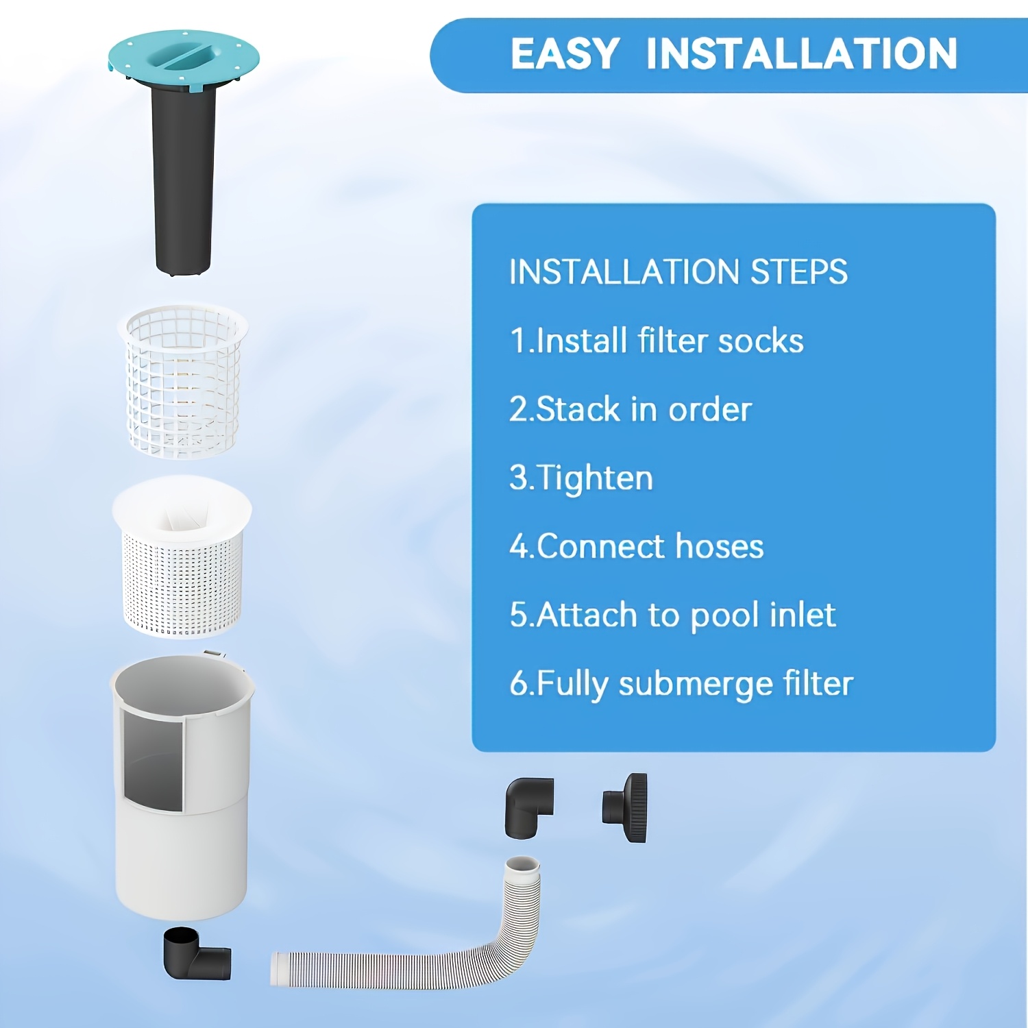 E-shop Automatischer Pool-Oberflächenreiniger mit herausnehmbarem Korb - Schwimmender Filter für Blätter und Schmutz, vereinfacht die Poolpflege,