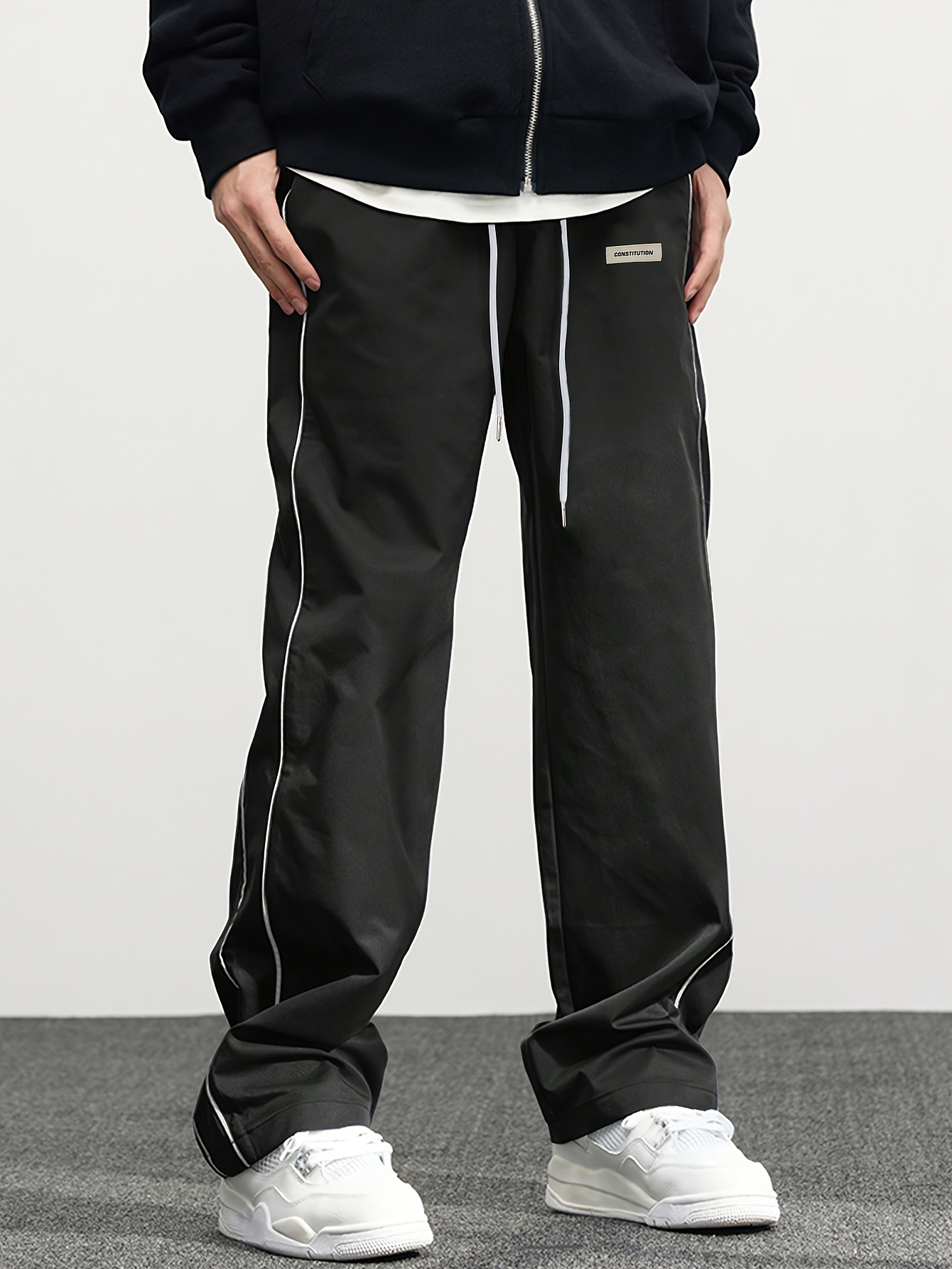 *'* Loose-Fit Pants With Pockets And Stylish * Casual Breathable  Comfortable Drawstring Long Trousers * Outdoor Activities,