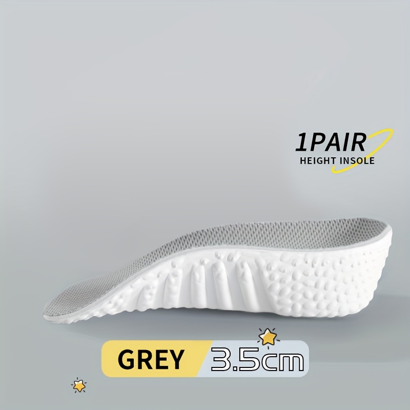 A Pair Of Invisible Raised Insoles With Arch Support For Sports Shoes, Half Cushioned Arch Support For Internal Raised Insoles