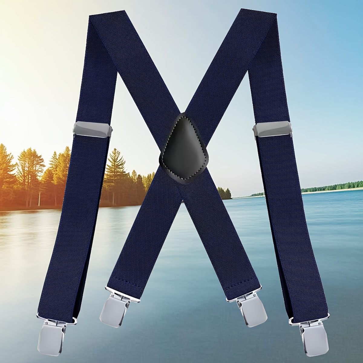 TEMU Bretelle da sportive outdoor con fibbia a clip, bretelle elastiche regolabili, idea regalo di Natale