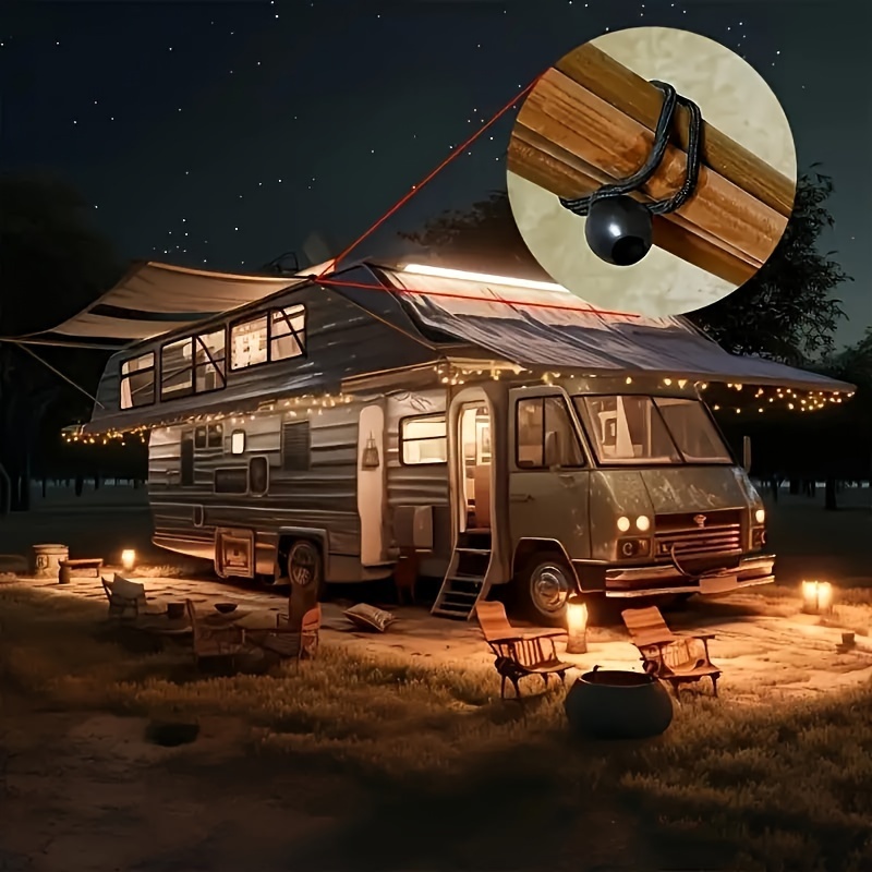 20pcs Durable Black Ball Bungee Cord - Versatile Elastic Rope Strap with Plastic Ball for Secure Camping, Tent, Trampoline & Beach Net, Foldable & Adjustable Height, Camping Accessories, Tent Straps, Foldable Design, Sturdy Construction