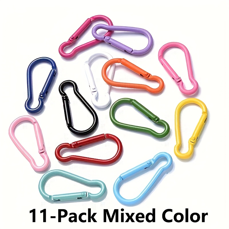 E-shop 11er-Pack Zufällige Robuste Aluminiumlegierung Mischfarben Mehrzweck Zubehör & Schlüsselanhänger Clips