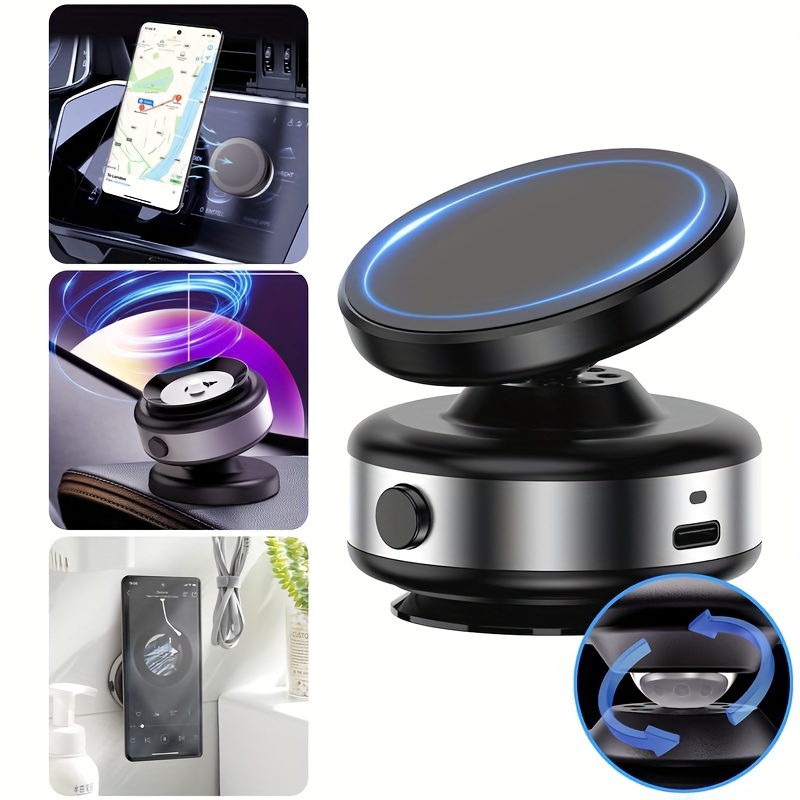 

Upgraded Magnetic Car Navigation Stand 360 ° Rotating Car Magnetic Phone Stand Vacuum Magnetic And Not Easy To Drop Multi Functional Phone Accessories, Suitable For Driving, Kitchen, And Fitness