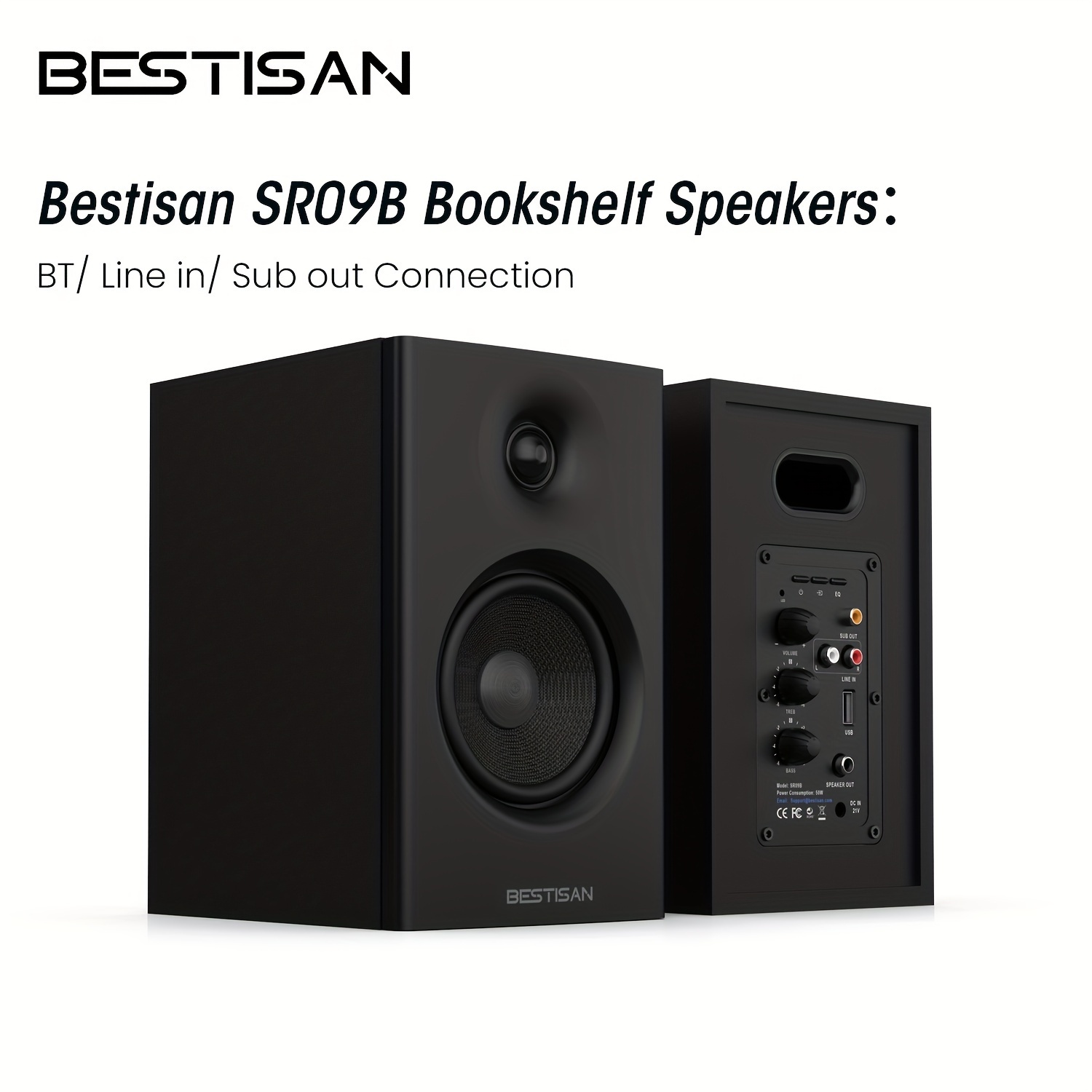 Stereo System Powered Speakers For Record Player Fluance RT85