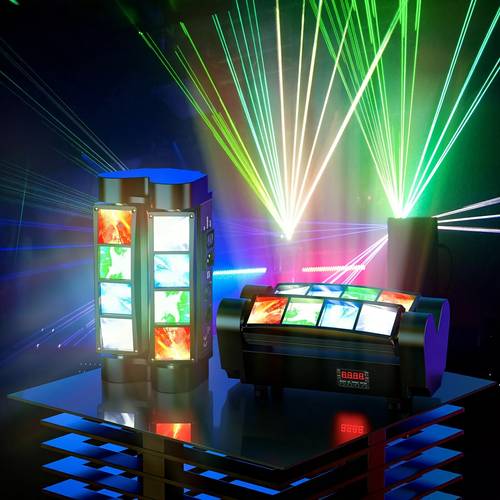 8 led spider beam moving head stage lighting dj party disco lights 8x3w led beam shaking head spider lights sound activated dmx 512 control for live bar carnival festival wedding event show easter decoration