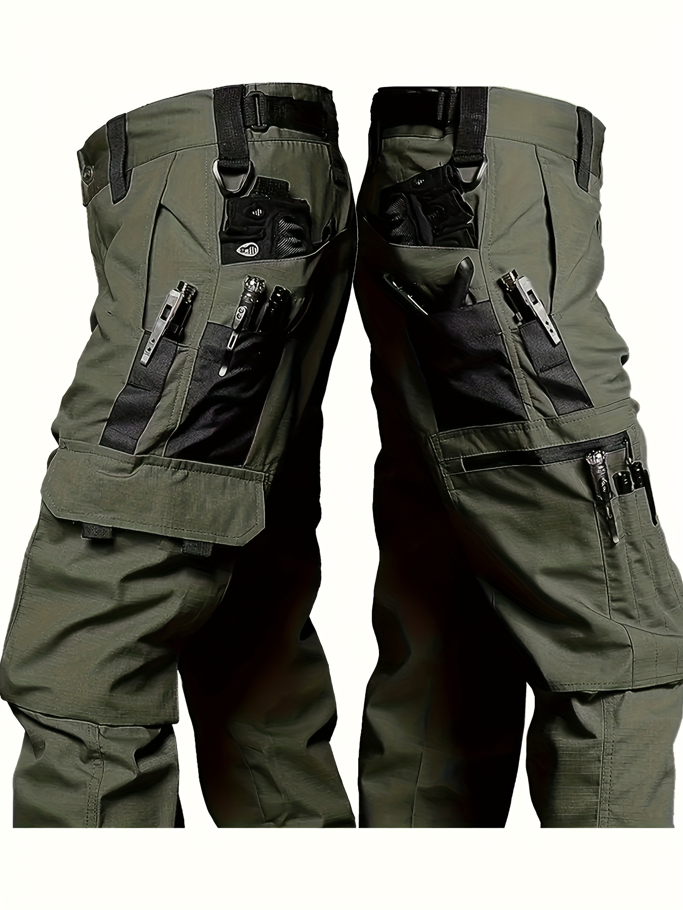 pantalones cargo para hombre   resistencia - múltiples bolsillos utilitarios,   no elástico para senderismo, camping y gimnasio - pantalones todo   en color   (/   ) - lavables a máquina, ropa   para exteriores, diseño  , material  , estilo resistente, construcción robustecida 0