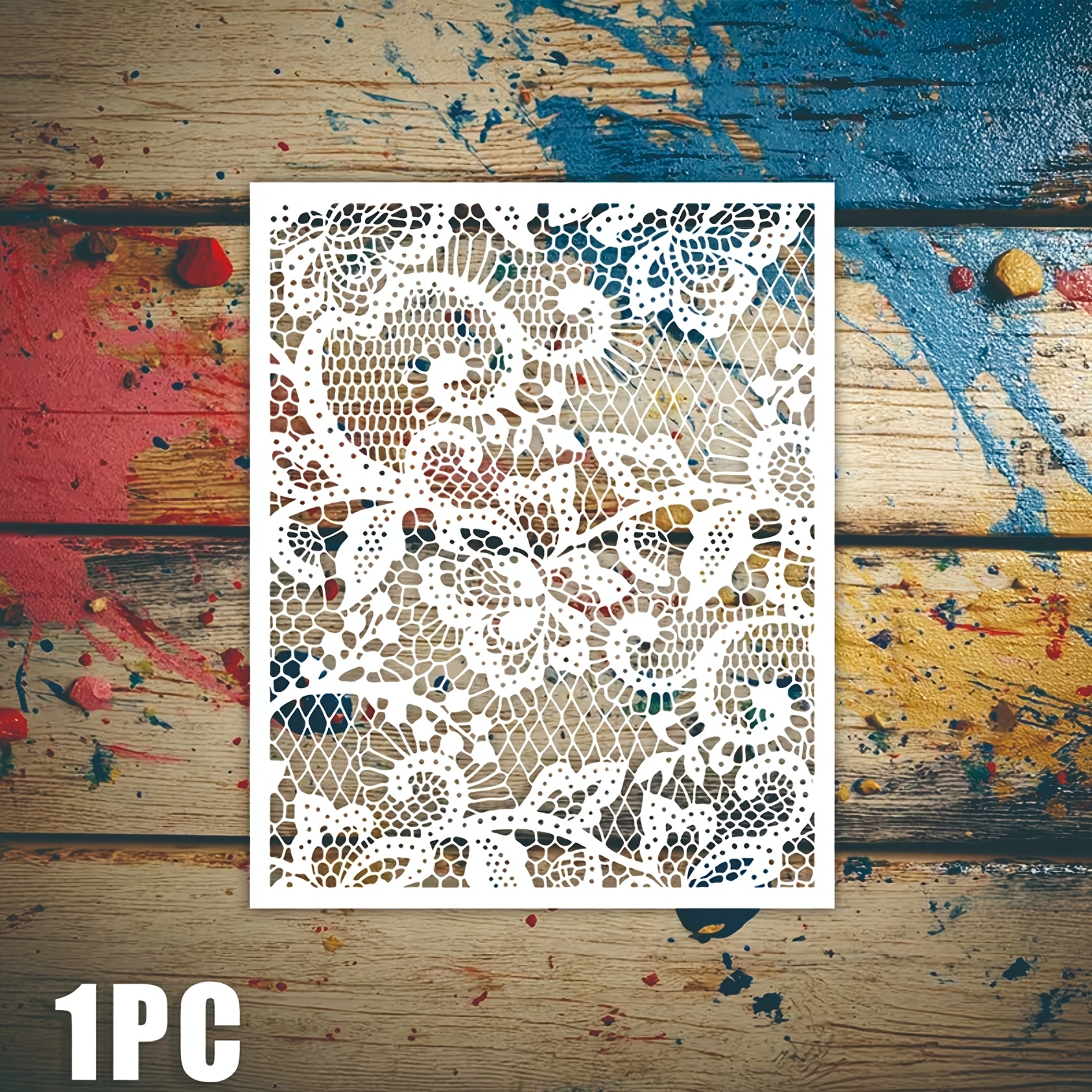 Image of 1pc Tim Hultz Exquisite Floral Grid Background Template | Ideal For Scrapbooking, Handmade Books, Birthday And Graduation Gifts, Thank You Cards, Journal Albums, Magazine Decoration, Drawing Supplies