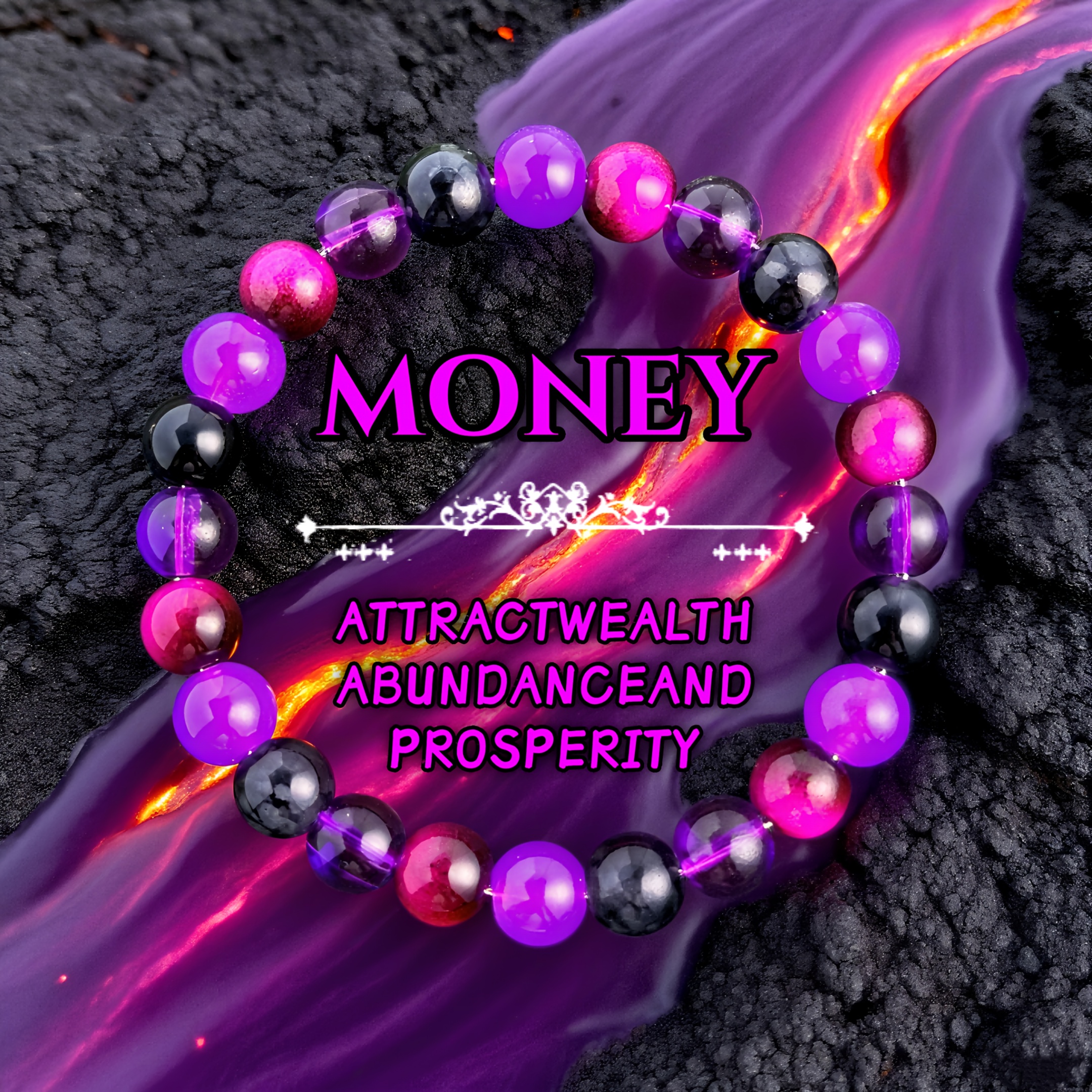 E-shop Ein anziehender Armband mit lila Verlaufstein - 8mm lila Verlaufstein lila synthetisches Tigerauge, natürliche Steinperlenkette, ein perfektes