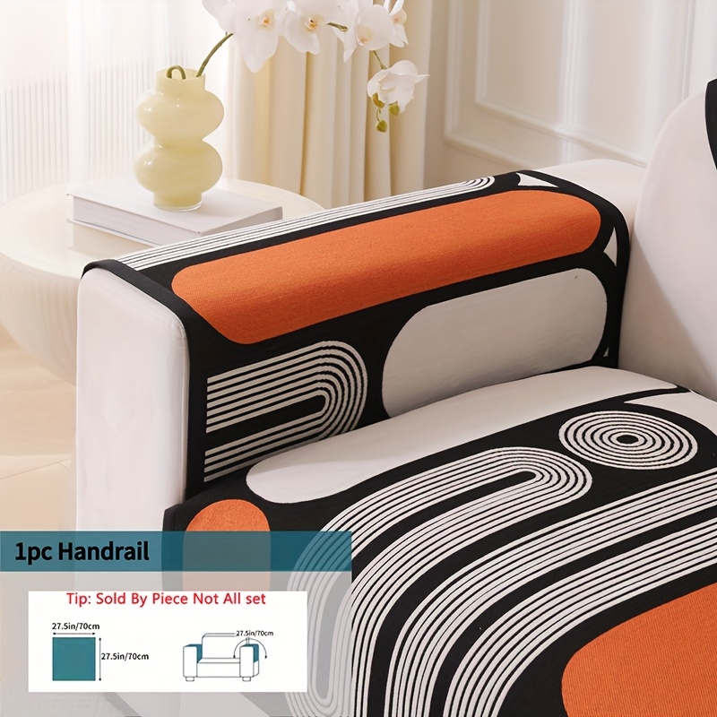 TEMU A Bohemian-style Sofa Cushion, Featuring A Thick Fabric Sofa Protector, Machine Washable, Pet-friendly, With Retro Print Design, Suitable For