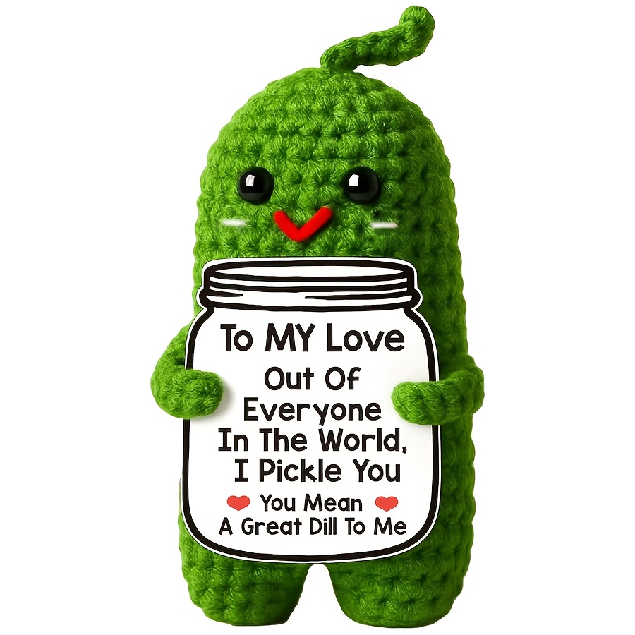 TEMU Gifts To For Her, Him, Wife, Husband, Couples, Romantic Presents For And , Ideal Anniversary Gifts For Women And Men, Handcrafted Crochet Pickle