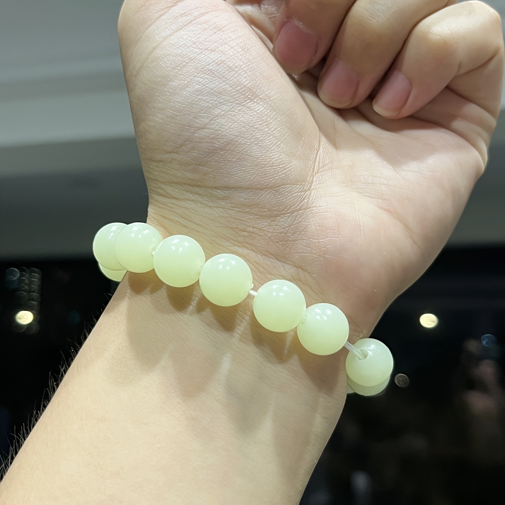 Large Glow Bead Elastic Bracelet, Trendy Couple's Gift