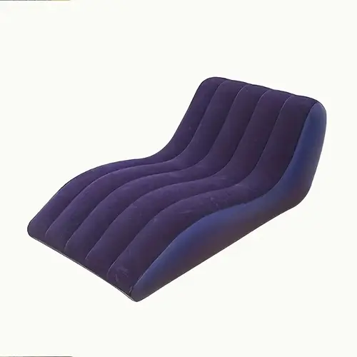 luxury portable inflatable lounger plush air sofa chair pump for indoor outdoor use camping and for relaxing