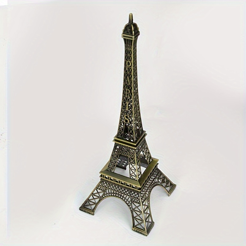 

1pc Statue, Vintage Paris Tower Model, Alloy Metal Collectible Figurine Ornament, Home Decoration Ornament, Suitable For Collection And Gift, Home Decoration, Party Decoration, Birthday Gift